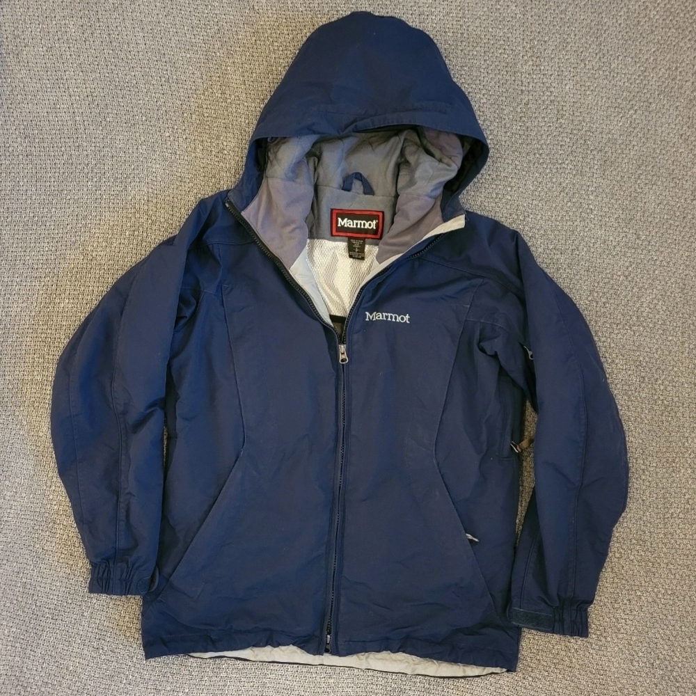 Marmot Womens Navy Insulated Winter Ski Snowboarding Hiking Jacket Size S Warm